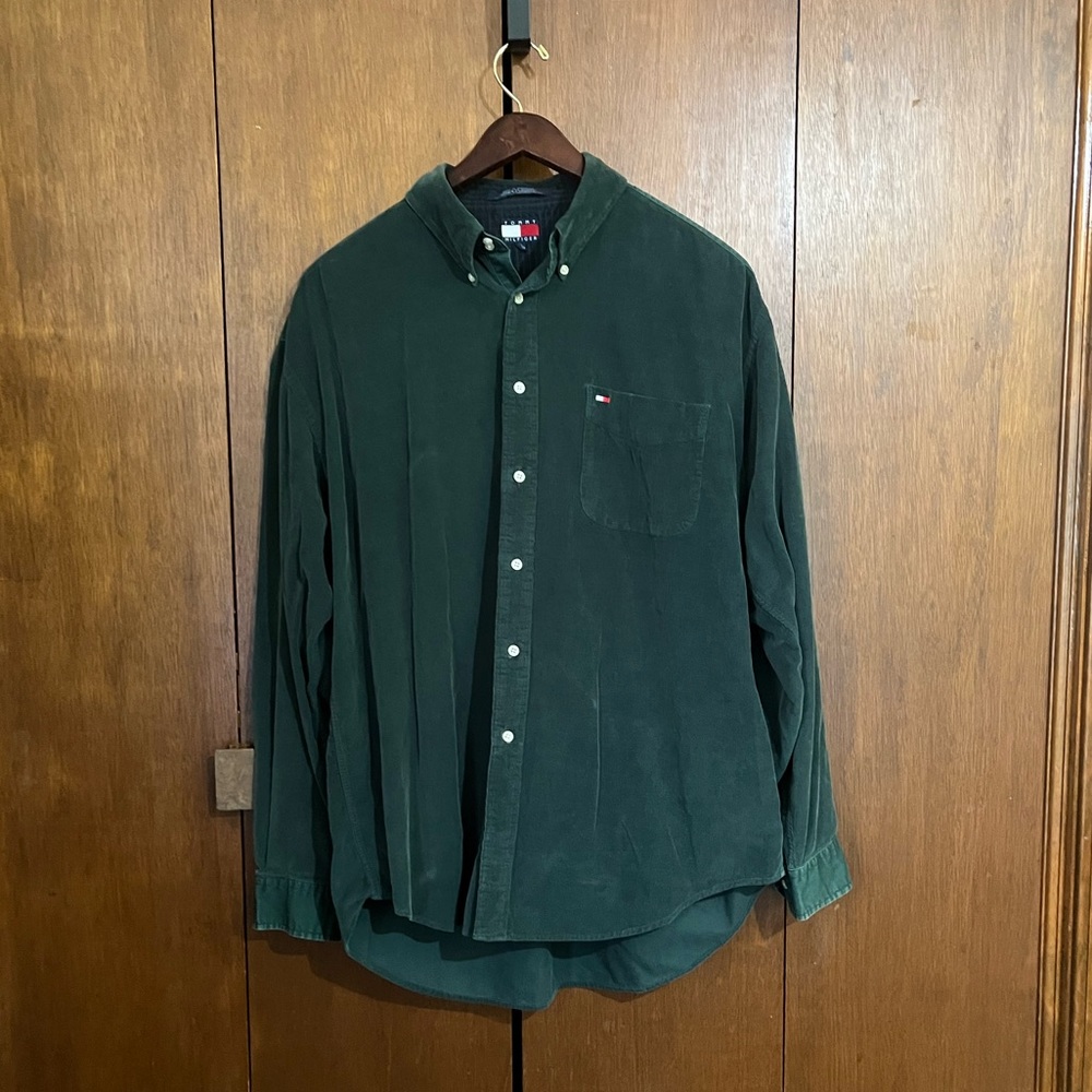 Tommy Hilfiger Mens XL Corduroy Button Down Shirt - Picture 1 of 5